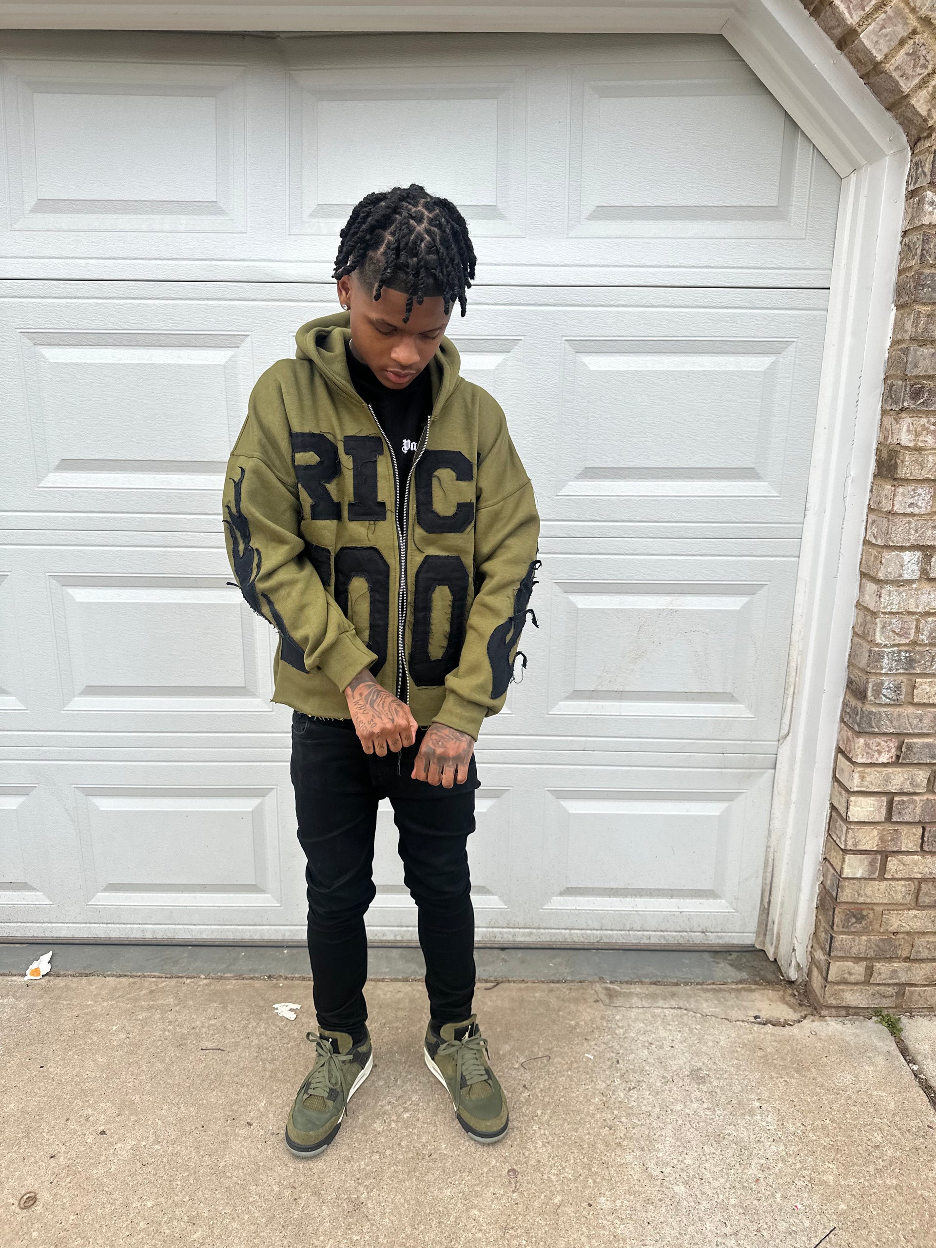 Distressed Rich Soon Zip Ups