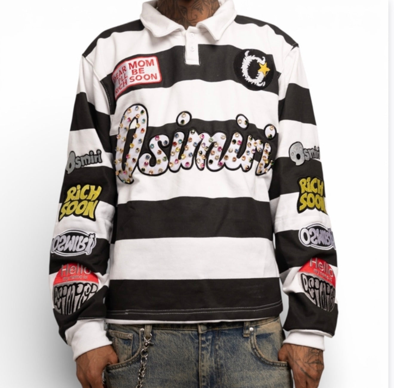 Osimiri Studded Stripe Polos