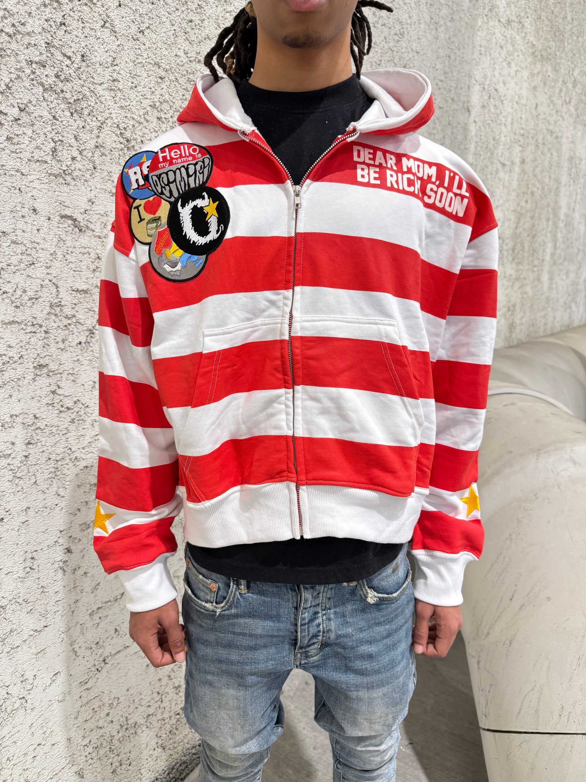 Hello My Name Is Osimiri Stripe Zip Ups (All Colors)