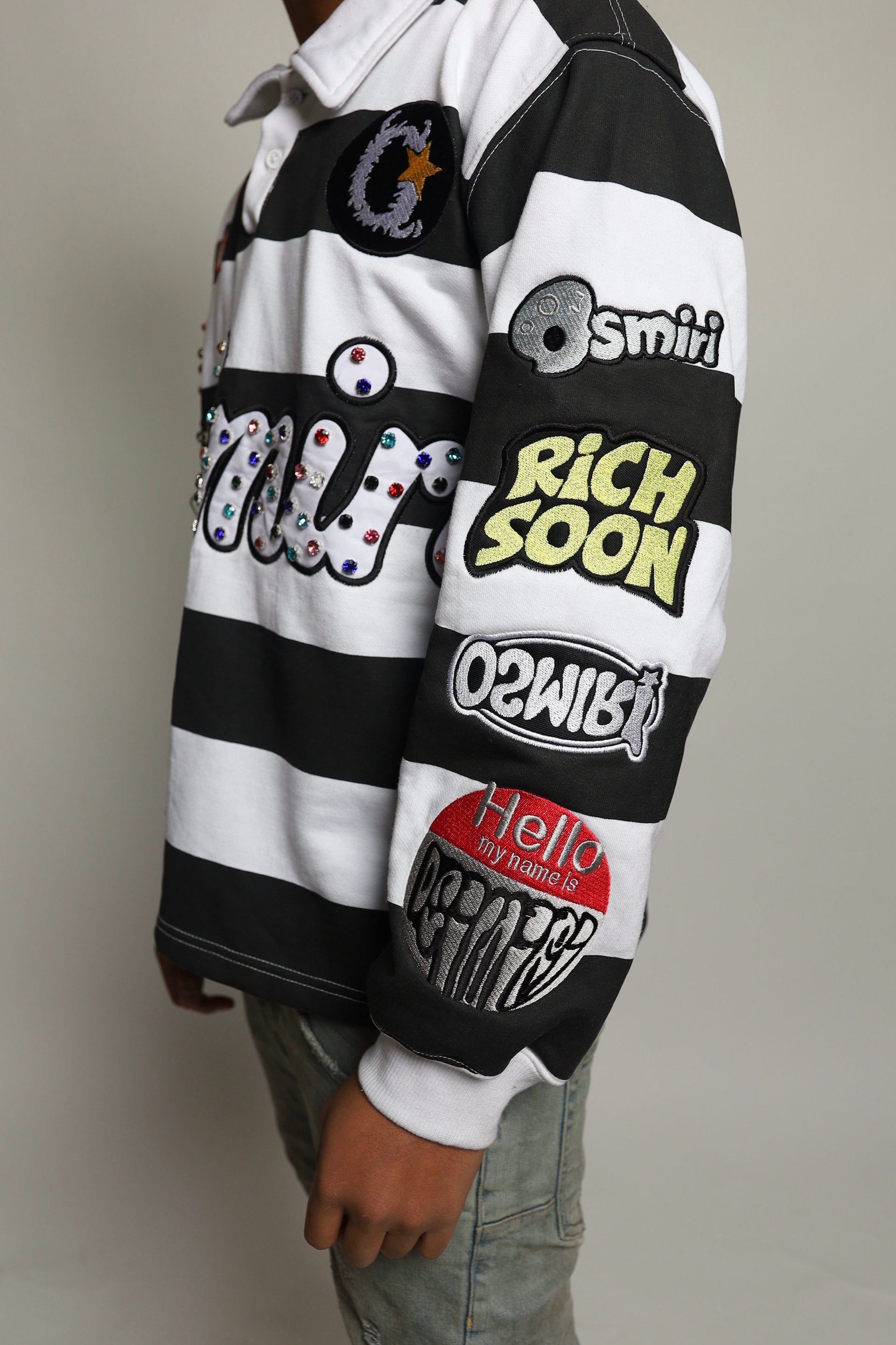 Osimiri Studded Stripe Polos