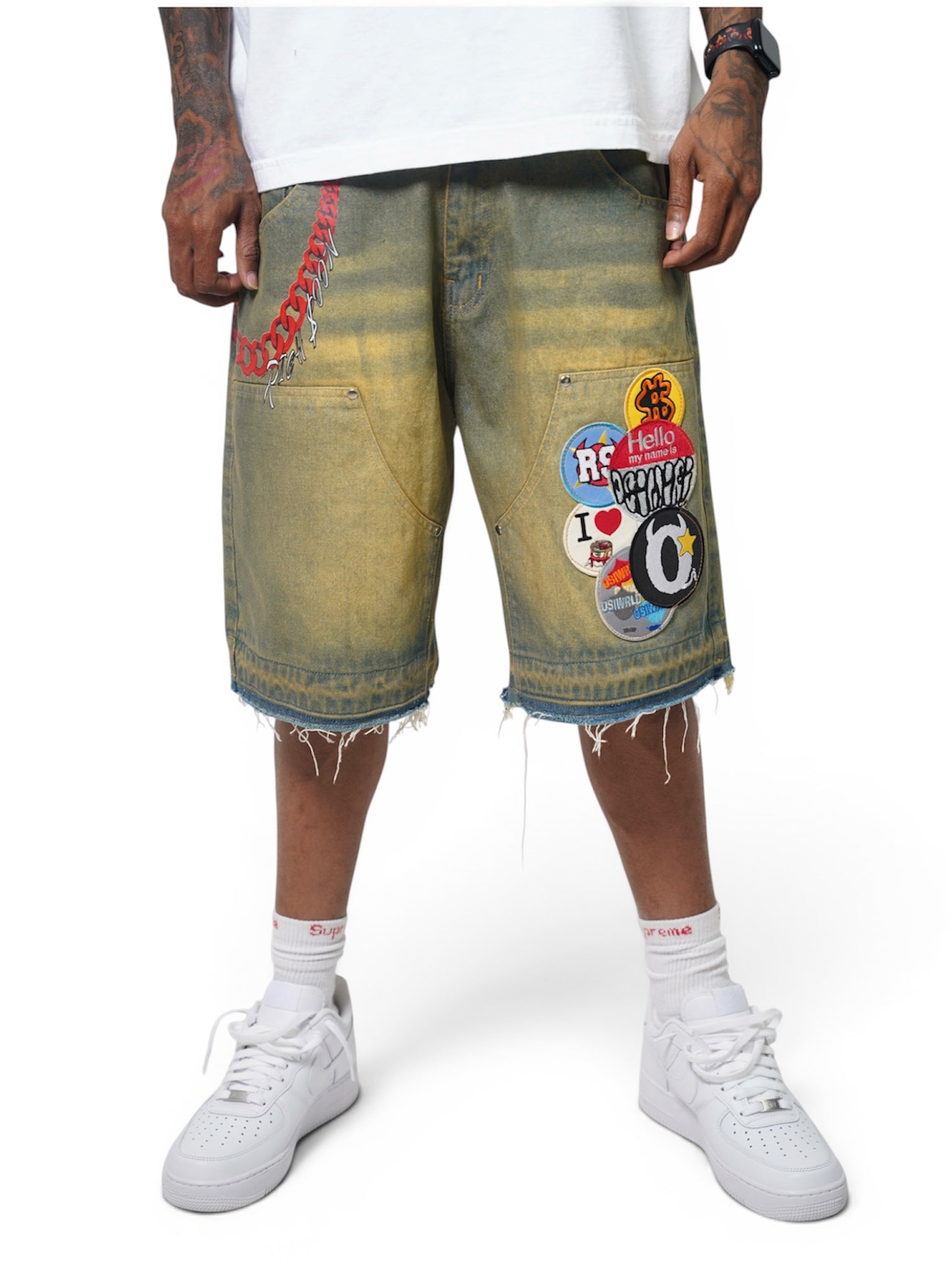 Denim Patchwork Jorts
