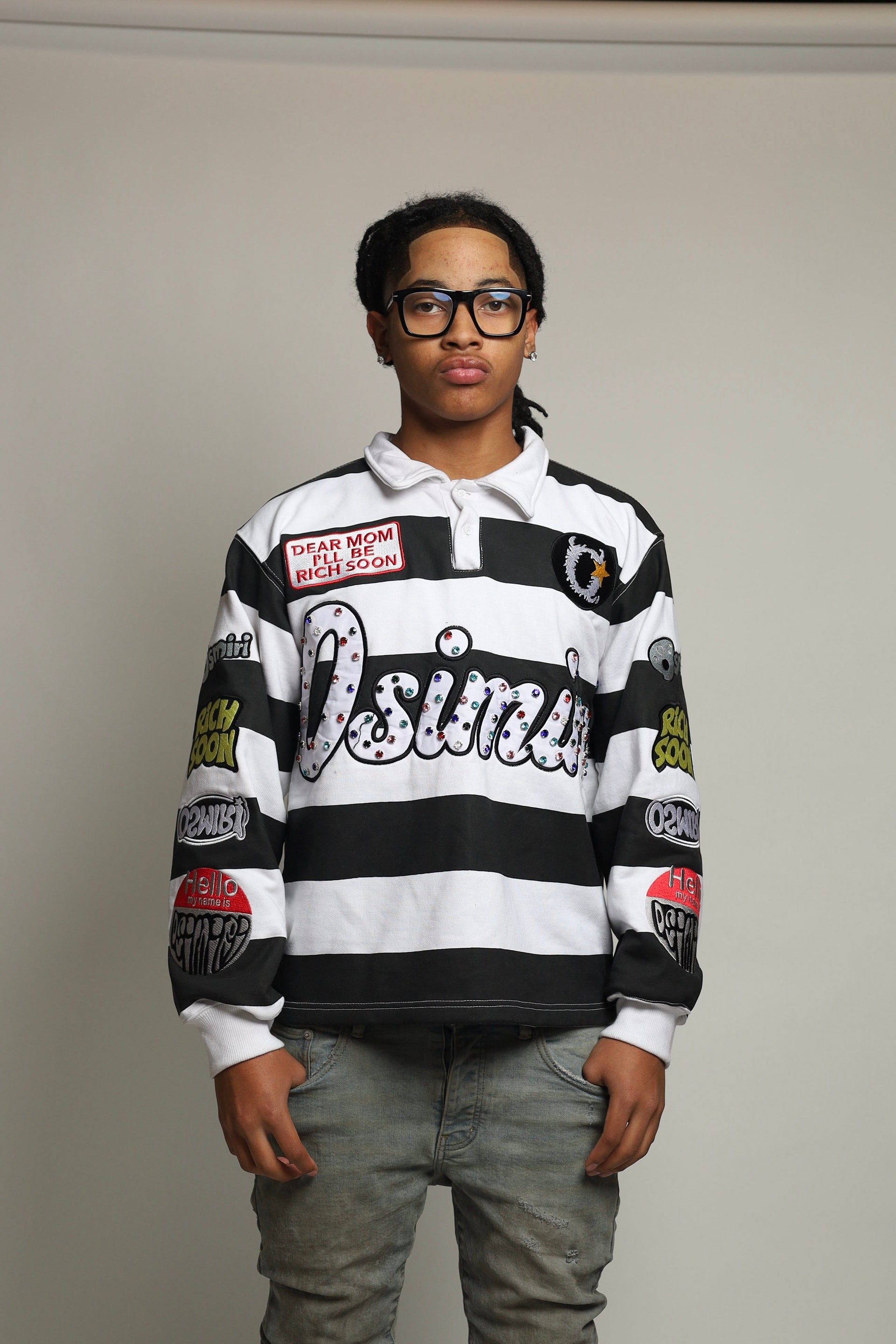 Osimiri Studded Stripe Polos