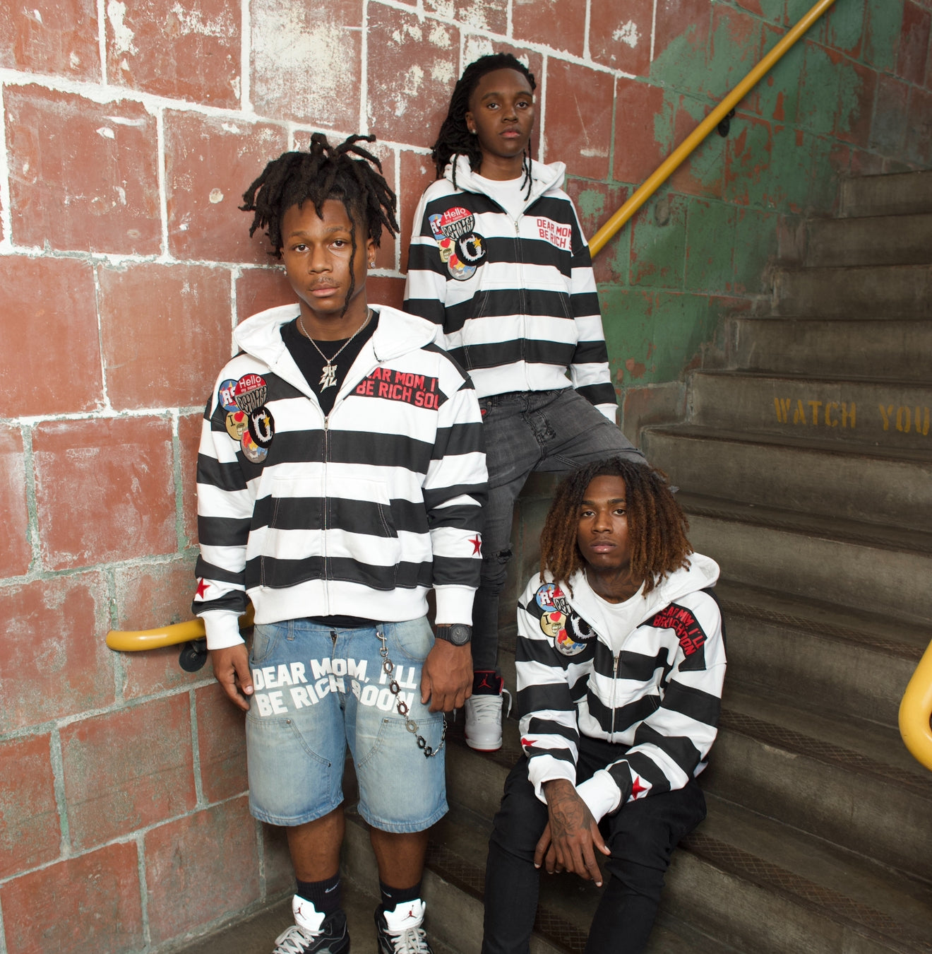 Hello My Name Is Osimiri Stripe Zip Up